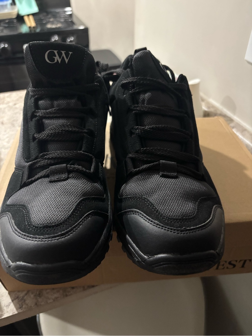 Men's Black Performance Sneakers